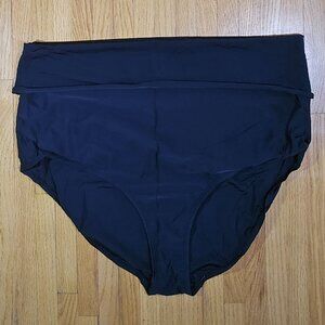 Ava & Viv Black Foldover Swim Bikini Bottom